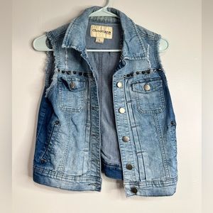 Studded Ombré Jean Vest